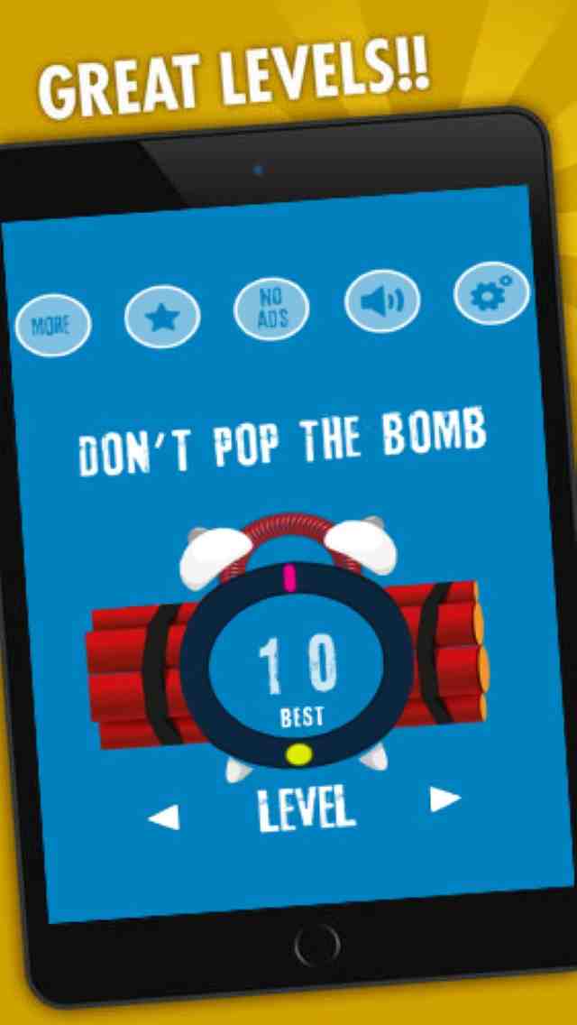 Dont Pop the Bomb App for iPhone New iPhone Game App